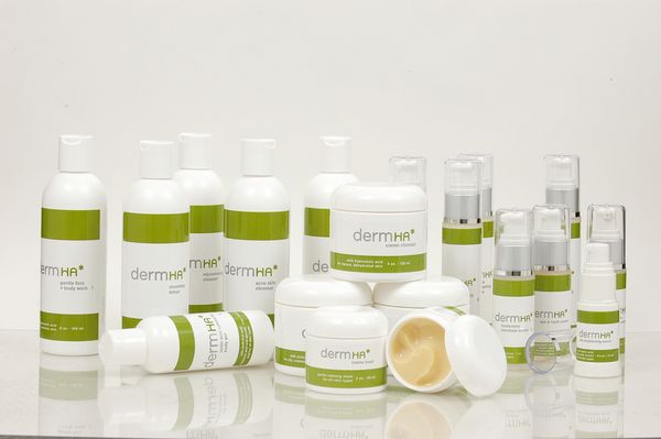 dermHA hyaluronic acid skincare products — fragrance, dye and alcohol free